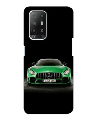 Чехол для OPPO F19 Pro Plus 5G с картинкой «Mercedes — неоновый лого»