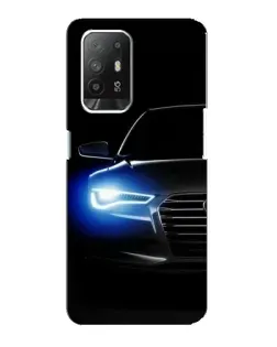Чехол для OPPO F19 Pro Plus 5G с картинкой «Неоновый взгляд Audi»
