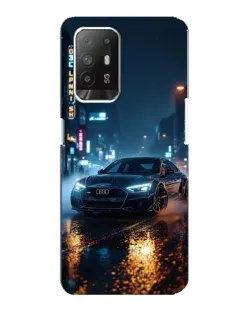 Чехол для OPPO F19 Pro Plus 5G с картинкой «Ночной город и Audi»