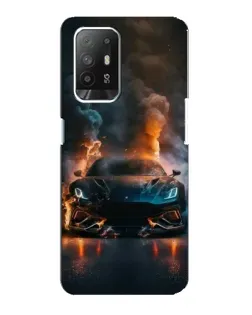 Чехол для OPPO F19 Pro Plus 5G с картинкой «Lamborghini дымная эстетика»