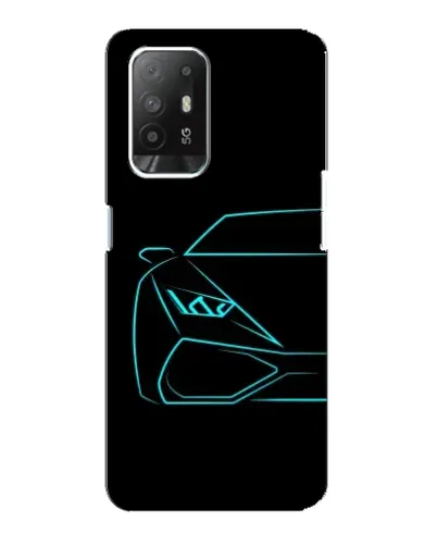 Чехол для OPPO F19 Pro Plus 5G с картинкой «Голубой силуэт Lamborghini» Чехол для OPPO F19 Pro Plus 5G с картинкой «Голубой силуэт Lamborghini»