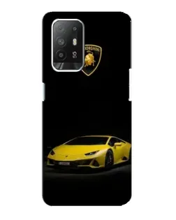 Чехол для OPPO F19 Pro Plus 5G с картинкой «Lamborghini желтый акцент»