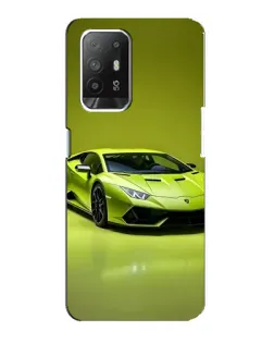 Чехол для OPPO F19 Pro Plus 5G с картинкой «Салатовый Lamborghini Huracan»