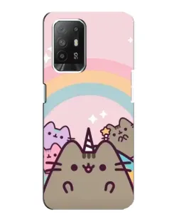 Чехол для OPPO F19 Pro Plus 5G с картинкой «Единорог Pusheen»