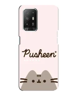 Чехол для OPPO F19 Pro Plus 5G с картинкой «Pusheen логотип»