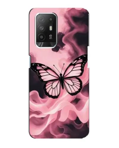 Чехол для OPPO F19 Pro Plus 5G с картинкой «Бабочка в дыму»