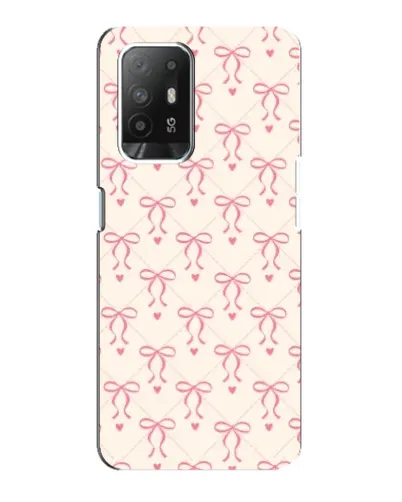 Чехол для OPPO F19 Pro Plus 5G с картинкой «Розовые бантики Coquette»