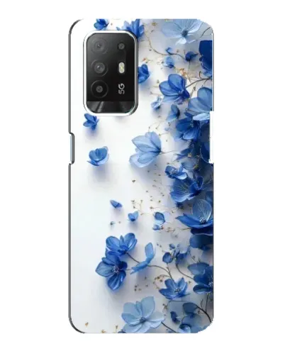 Чехол для OPPO F19 Pro Plus 5G с картинкой «Голубой цветочный каскад»