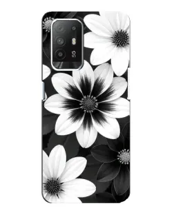 Чехол для OPPO F19 Pro Plus 5G с картинкой «Монохромные астры» Чехол для OPPO F19 Pro Plus 5G с картинкой «Монохромные астры»