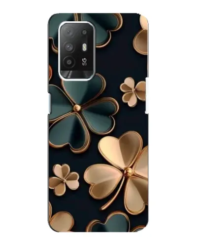 Чехол для OPPO F19 Pro Plus 5G с картинкой «Клевер в золоте»
