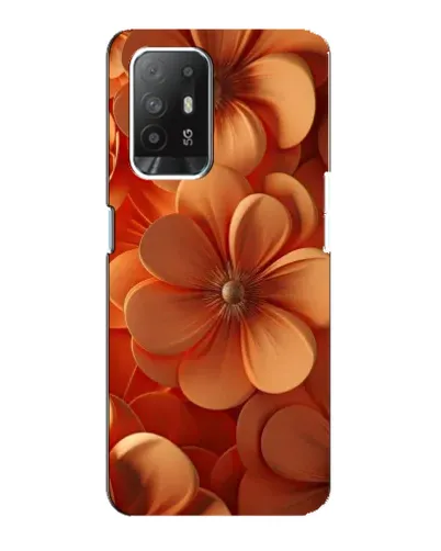 Чехол для OPPO F19 Pro Plus 5G с картинкой «Оранжевый макро цветок»