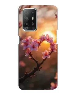 Чехол для OPPO F19 Pro Plus 5G с картинкой «Розовый цвет сердце на фоне заката» Чехол для OPPO F19 Pro Plus 5G с картинкой «Розовый цвет сердце на фоне заката»