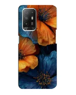 Чехол для OPPO F19 Pro Plus 5G с картинкой «Яркая сине-оранжевая флора» Чехол для OPPO F19 Pro Plus 5G с картинкой «Яркая сине-оранжевая флора»