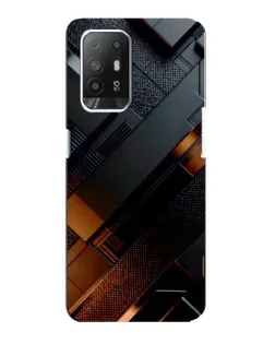 Чехол для OPPO F19 Pro Plus 5G с картинкой «Черные геометрические блоки»