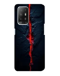 Чехол для OPPO F19 Pro Plus 5G с картинкой «Kрасная лавовая трещина»