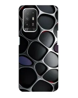 Чехол для OPPO F19 Pro Plus 5G с картинкой «Объемная темная решетка»