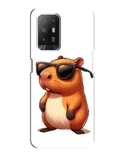 Чехол для OPPO F19 Pro Plus 5G с картинкой «Капибара в очках»