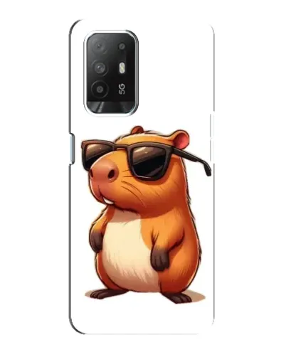 Чехол для OPPO F19 Pro Plus 5G с картинкой «Капибара в очках»