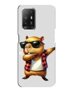 Чехол для OPPO F19 Pro Plus 5G с картинкой «Капибара рэпер даб»