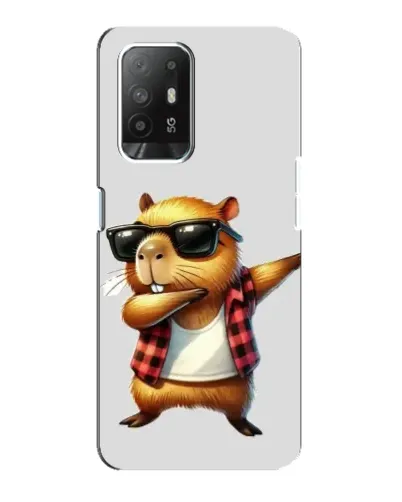 Чехол для OPPO F19 Pro Plus 5G с картинкой «Капибара рэпер даб»