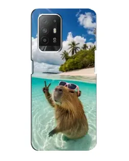 Чехол для OPPO F19 Pro Plus 5G с картинкой «Капибара на море»