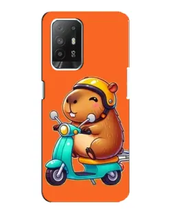 Чехол для OPPO F19 Pro Plus 5G с картинкой «Капибара на скутере»