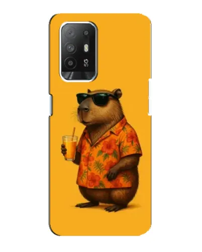 Чехол для OPPO F19 Pro Plus 5G с картинкой «Капибара на отдыхе»