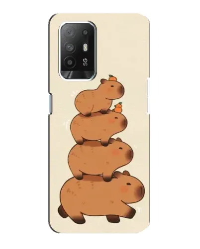 Чехол для OPPO F19 Pro Plus 5G с картинкой «Башня из капибар»