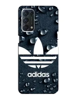 Чехол для OPPO F19 с картинкой «Adidas Trefoil Blue»