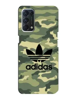 Чехол для OPPO F19 с картинкой «Милитари стиль Adidas»