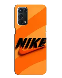 Чехол для OPPO F19 с картинкой «Оранжевый драйв Nike»