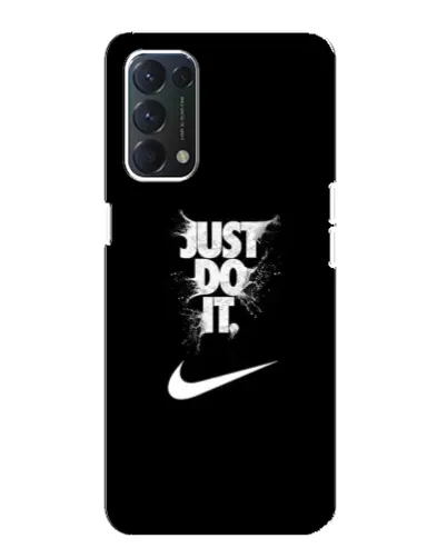 Чехол для OPPO F19 с картинкой «Текстовый принт Nike»