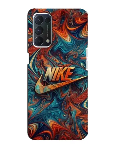 Чехол для OPPO F19 с картинкой «Nike в абстракции»