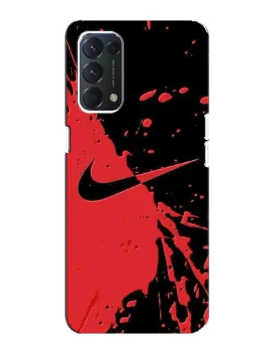 Чехол для OPPO F19 с картинкой «Красные брызги Nike» Чехол для OPPO F19 с картинкой «Красные брызги Nike»