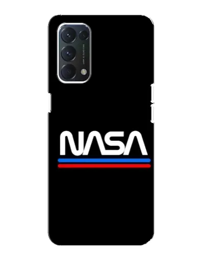 Чехол для OPPO F19 с картинкой «NASA — классика Red Blue» Чехол для OPPO F19 с картинкой «NASA — классика Red Blue»