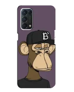 Чехол для OPPO F19 с картинкой «Bored Ape в кепке»
