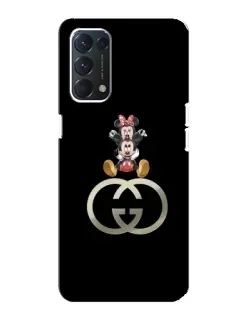 Чехол для OPPO F19 с картинкой «Минни Маус на лого»