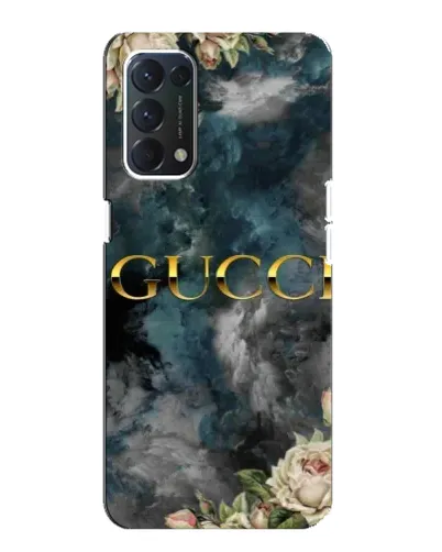 Чехол для OPPO F19 с картинкой «Абстрактные цветы Gucci» Чехол для OPPO F19 с картинкой «Абстрактные цветы Gucci»