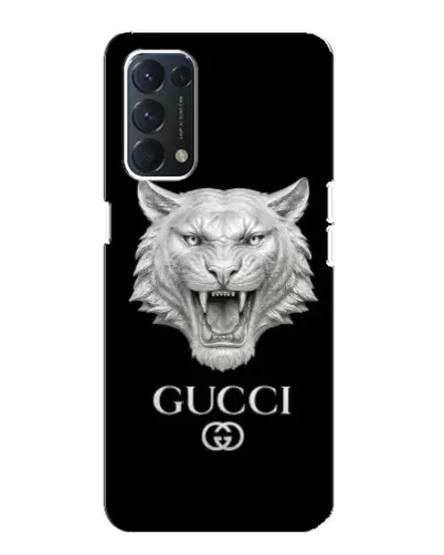Чехол для OPPO F19 с картинкой «Gucci — серебряный лев» Чехол для OPPO F19 с картинкой «Gucci — серебряный лев»