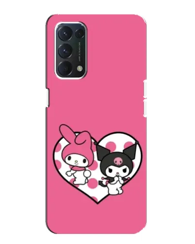 Чехол для OPPO F19 с картинкой «Kuromi и My Melody»