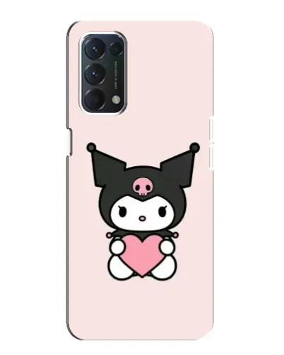 Чехол для OPPO F19 с картинкой «Kuromi и сердце»