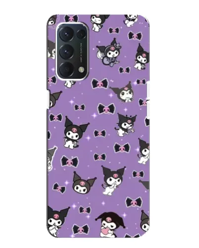 Чехол для OPPO F19 с картинкой «Kuromi — паттерн»