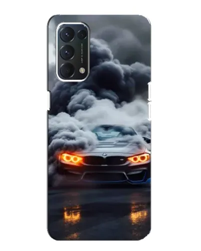 Чехол для OPPO F19 с картинкой «BMW в дыму»