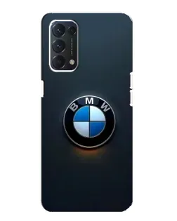 Чехол для OPPO F19 с картинкой «Логотип BMW — минимализм»