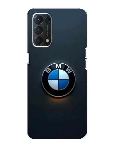 Чехол для OPPO F19 с картинкой «Логотип BMW — минимализм»