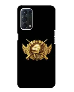 Чехол для OPPO F19 с картинкой «PUBG — оранжевый градиент»
