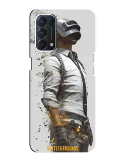 Чехол для OPPO F19 с картинкой «PUBG — боец в пыли»