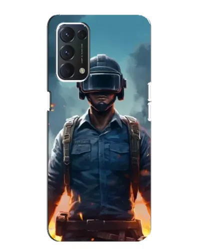 Чехол для OPPO F19 с картинкой «PUBG — реалистичный герой»