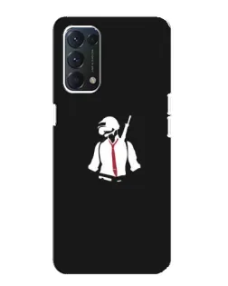 Чехол для OPPO F19 с картинкой «PUBG — силуэт воина»