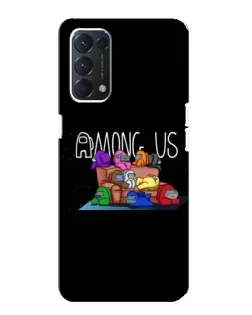 Чохол для OPPO F19 з картинкою «Логотип Among Us»